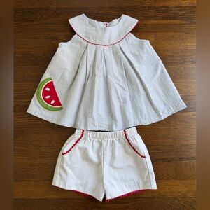 Little English Seersucker Watermelon Toddler Set 4